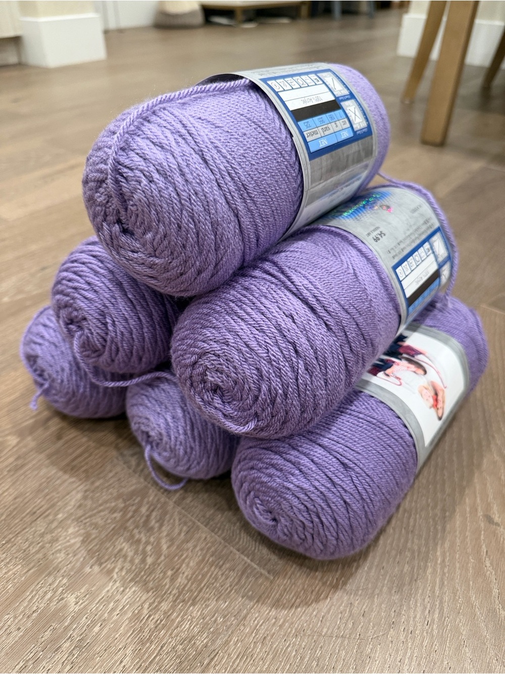 Lot of 6 I Love this yarn. Shade:Amethyst.NWT.